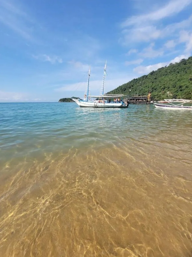 Clear water beach near Paraty